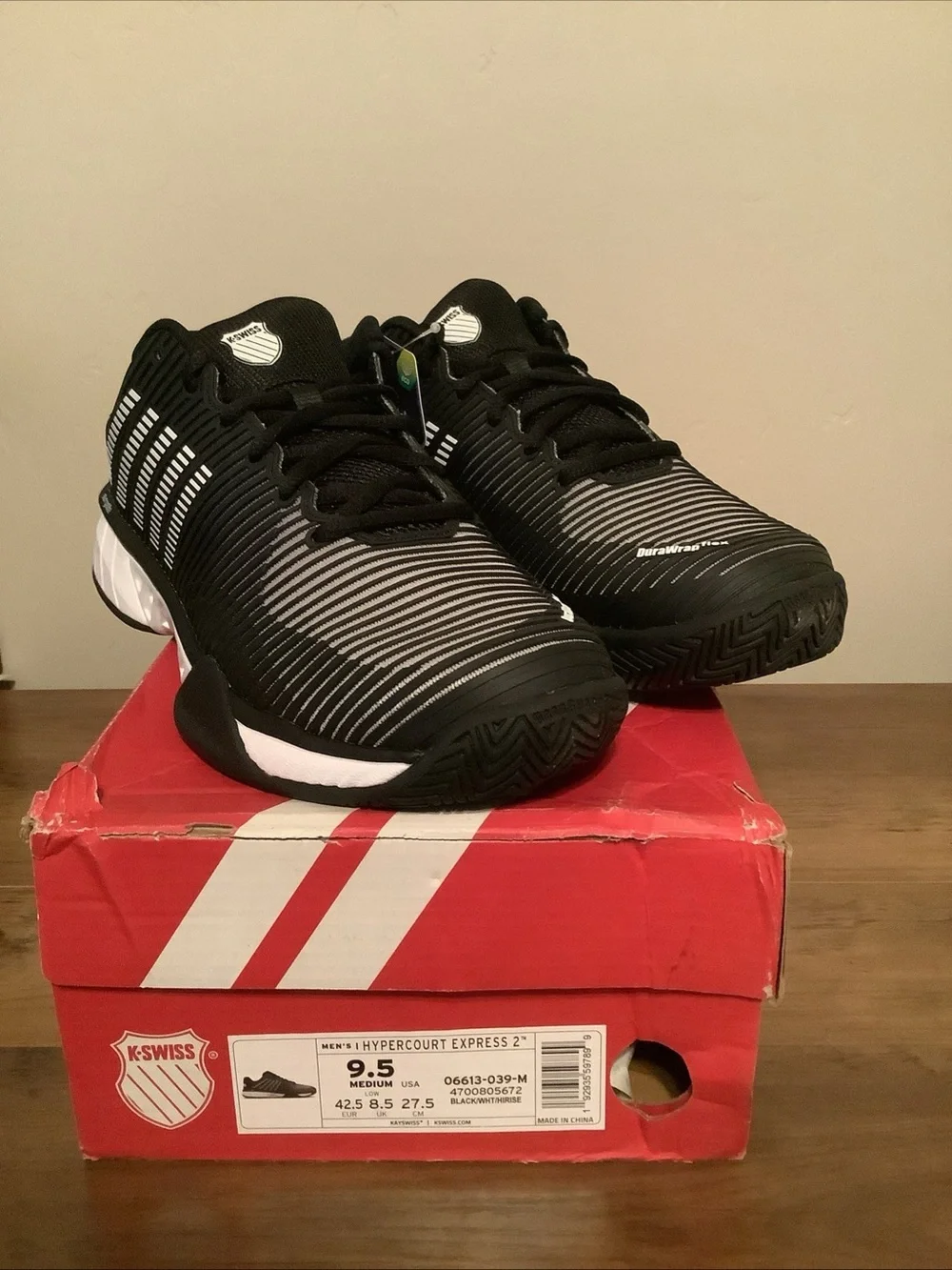 K-Swiss Hypercourt Express 2 Men's Black Tennis Shoes